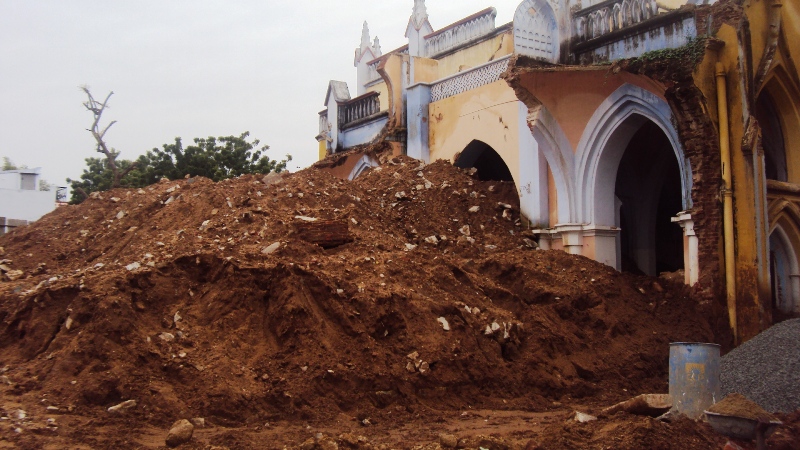 Cathedral Reconstruction Work in full force